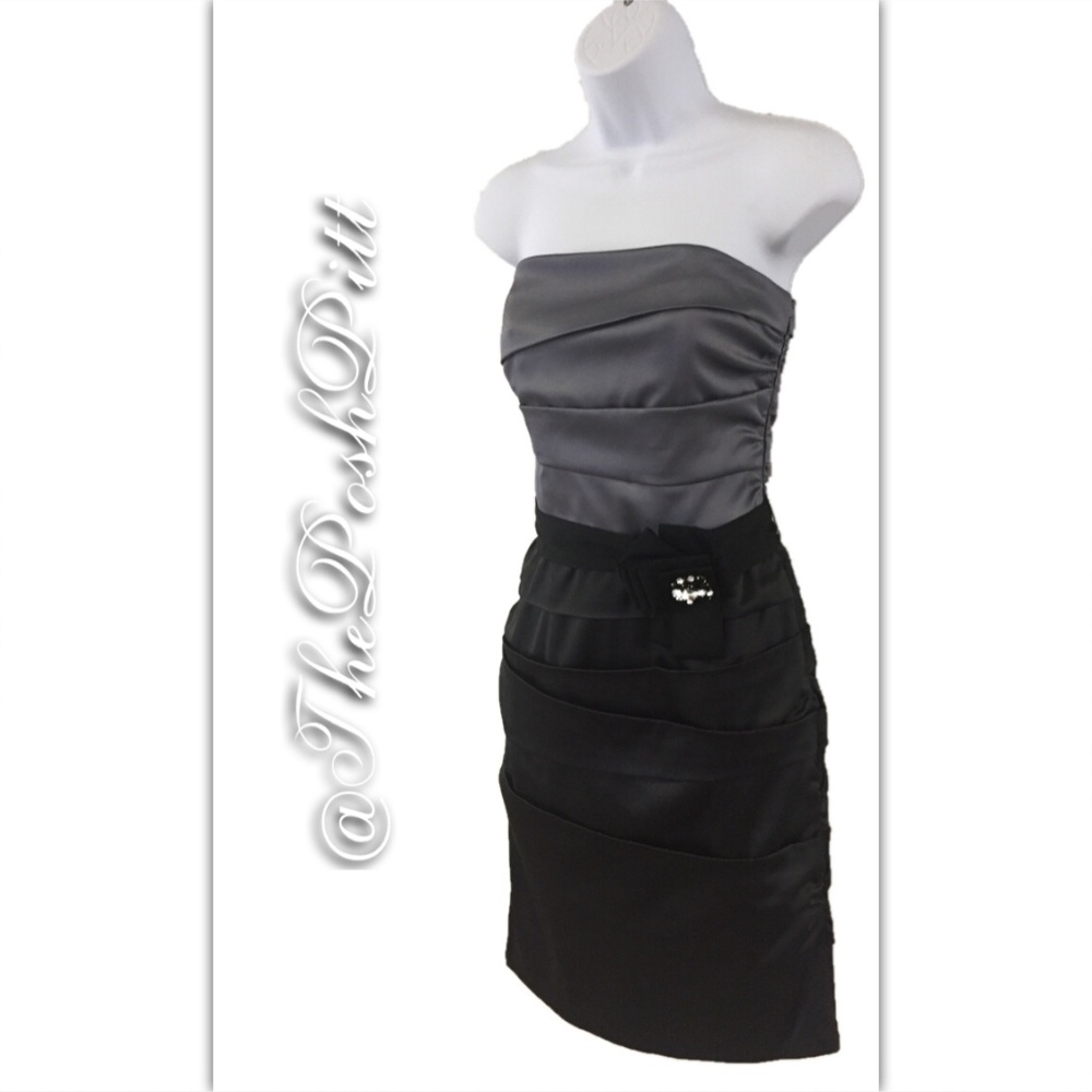 White House Black Market Strapless Midi Dress